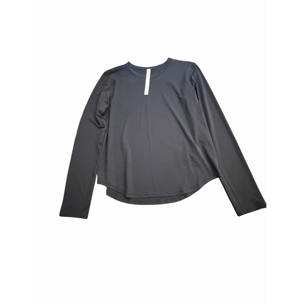 Lululemon High Neck Running and Training Long Sleeve Shirt Sz 8 Black #JJJ8-4